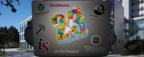 23 Things stickers on laptop cover